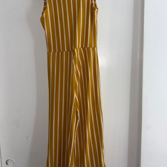 2/$15 Golden Striped Sleeveless Jumpsuit - Picture 2 of 4